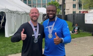 David ran the Indianapolis Mini Marathon alongside one of his doctors
