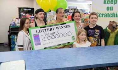 An Armstrong County woman on Thursday was officially given the $1 million lottery prize she won after buying a scratch-off game ticket in March.