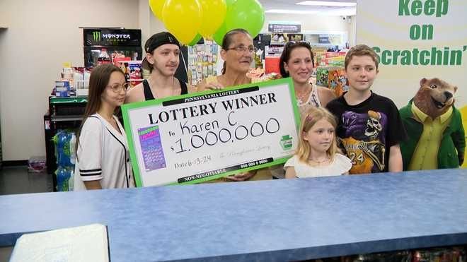 <i>WTAE via CNN Newsource</i><br/>An Armstrong County woman on Thursday was officially given the $1 million lottery prize she won after buying a scratch-off game ticket in March.