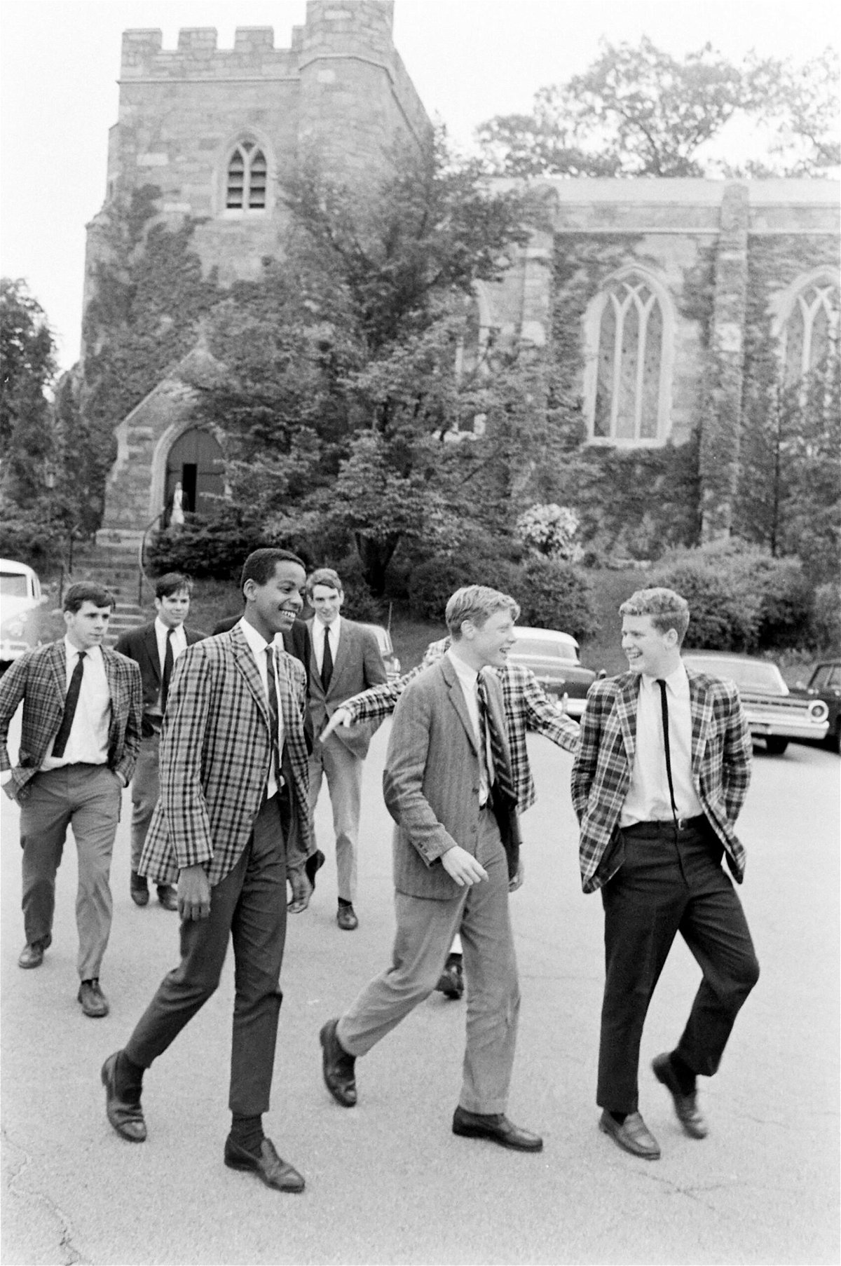 <i>Leonard McCombe/The LIFE Picture Collection/Shutterstock via CNN Newsource</i><br/>Students in madras blazers walk around the Milton Academy campus in Milton