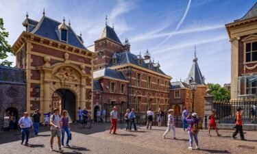 People walking around Binnenhof