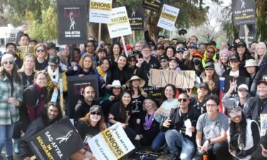 Entertainment industry professionals gathered at an IATSE