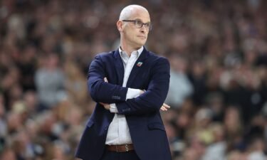 Connecticut Huskies head coach Dan Hurley watches the first half against the Purdue Boilermakers during the NCAA Men's Basketball Tournament National Championship game in April.