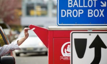 A ballot drop box on November 5