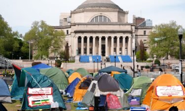 Protesters camp at Columbia University in April. The website for the Columbia Law Review is no longer accessible following the publication of an article critical of Israel that the publication’s board said did not go through the proper review process.