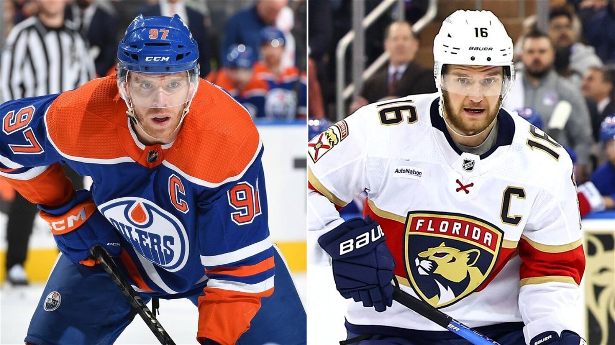 <i>Getty Images via CNN Newsource</i><br/>Connor McDavid (left) of the Edmonton Oilers and Aleksander Barkov (right) of the Florida Panthers could be two starring figures in the 2024 NHL Stanley Cup Final.