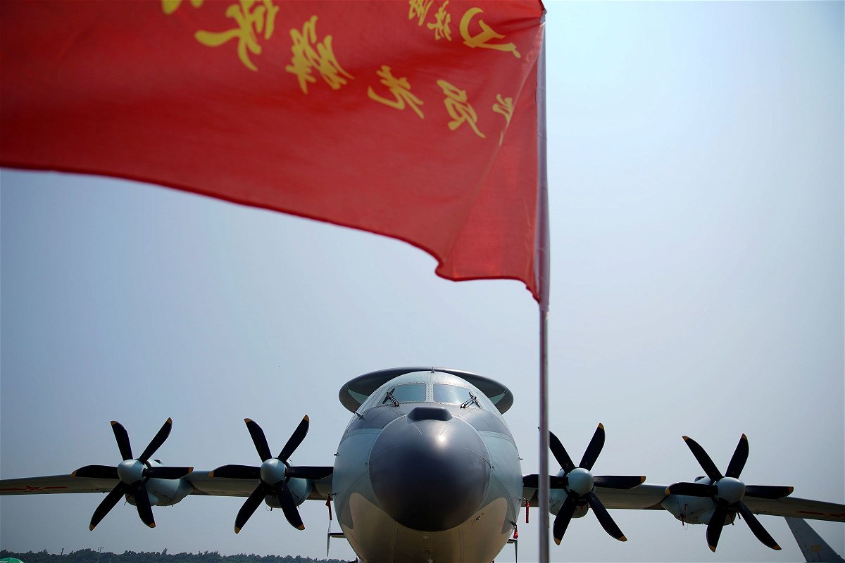 <i>Aly Song/Reuters/File via CNN Newsource</i><br/>This 2021 photo shows a Shaanxi KJ-500 early warning aircraft at the China International Aviation and Aerospace Exhibition in Zhuhai