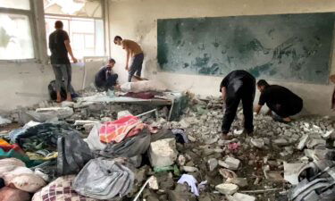 The aftermath of a deadly Israeli airstrike on a United Nations-run school in central Gaza on June 6.