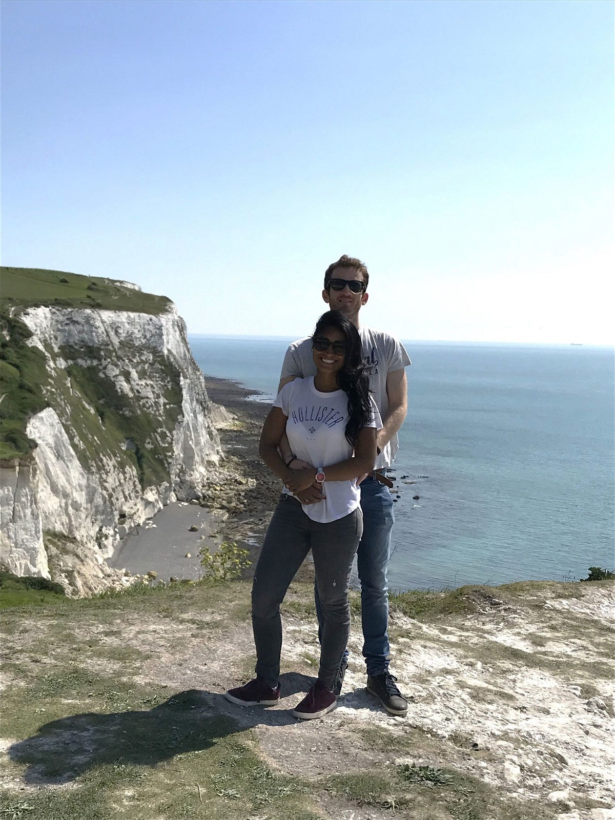 <i>Courtesy Tristano via CNN Newsource</i><br/>Here's Tristano and Alessandra during a trip to the White Cliffs of Dover in the UK.