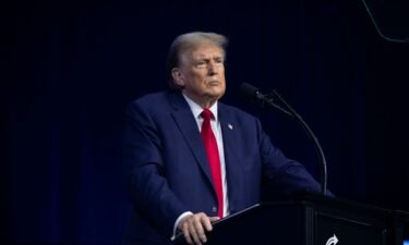 Former President Donald Trump gives the keynote address at Turning Point Action's "The People's Convention" on June 15 in Detroit