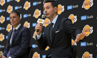 Former longtime NBA shooting guard JJ Redick was introduced June 24 as the Los Angeles Lakers’ next coach.