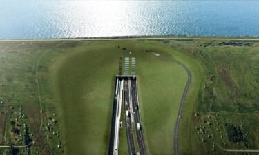 Denmark and Germany are building what will be the world's longest immersed tunnel. This rendering shows what it'll look like on the Danish side once complete.