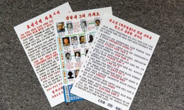 The leaflets include declarations of freedom for the North Korean people