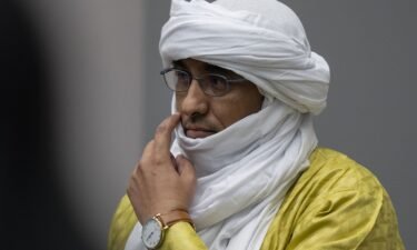 Mali's Al Hassan Ag Abdoul Aziz Ag Mohamed Ag Mahmoud is pictured prior to the ruling of the International Criminal Court. The International Criminal Court convicted an al Qaeda-linked leader of crimes against humanity and war crimes that took place in Timbuktu