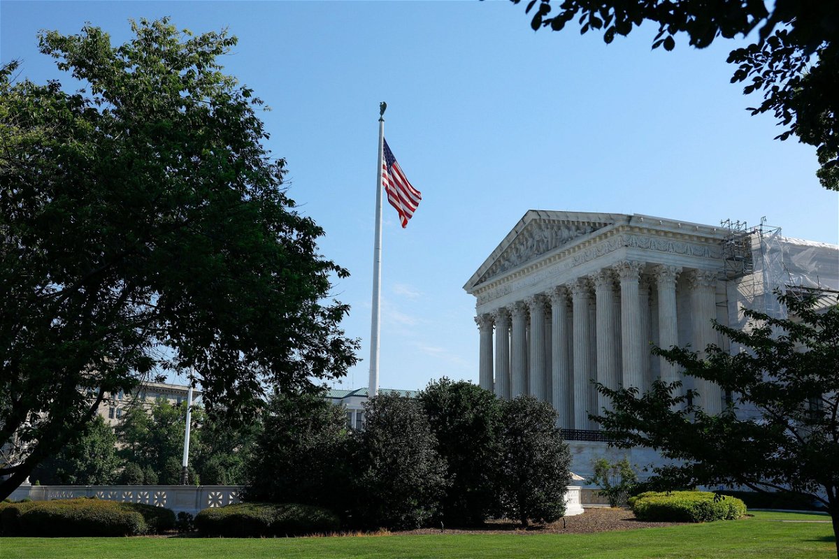 <i>Anna Moneymaker/Getty Images via CNN Newsource</i><br/>The US Supreme Court Building stands on June 14 in Washington
