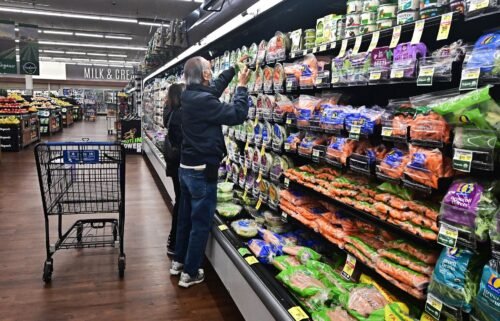 People shop at a supermarket in Montebello