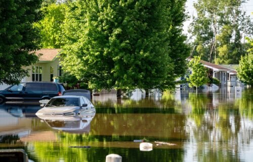 Several homes and cars were left flooded across multiple states this week.