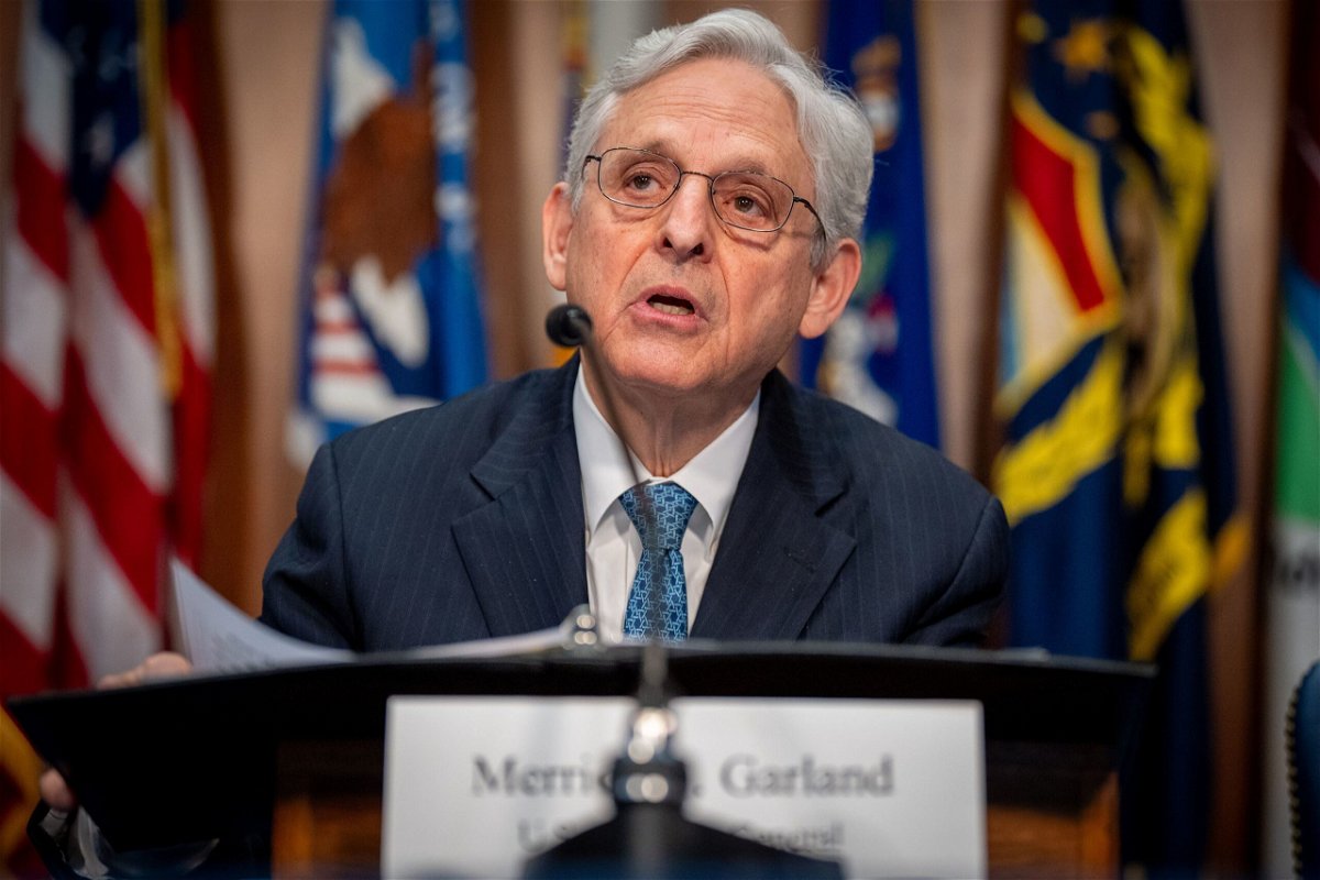 <i>Andrew Harnik/Getty Images/File via CNN Newsource</i><br/>Attorney General Merrick Garland said in an op-ed published on June 11 that rising attacks on the Justice Department have become “dangerous for our democracy.”