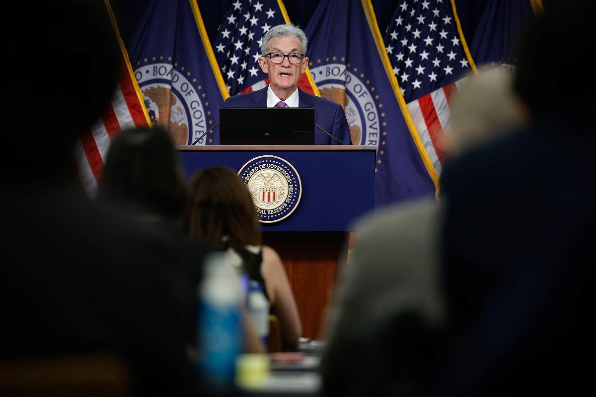 <i>Chip Somodevilla/Getty Images via CNN Newsource</i><br/>Federal Reserve Chair Jerome Powell is pictured in Washington