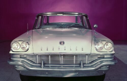 Cars like this 1957 Chrysler New Yorker marked chrome's high point in American auto design.
