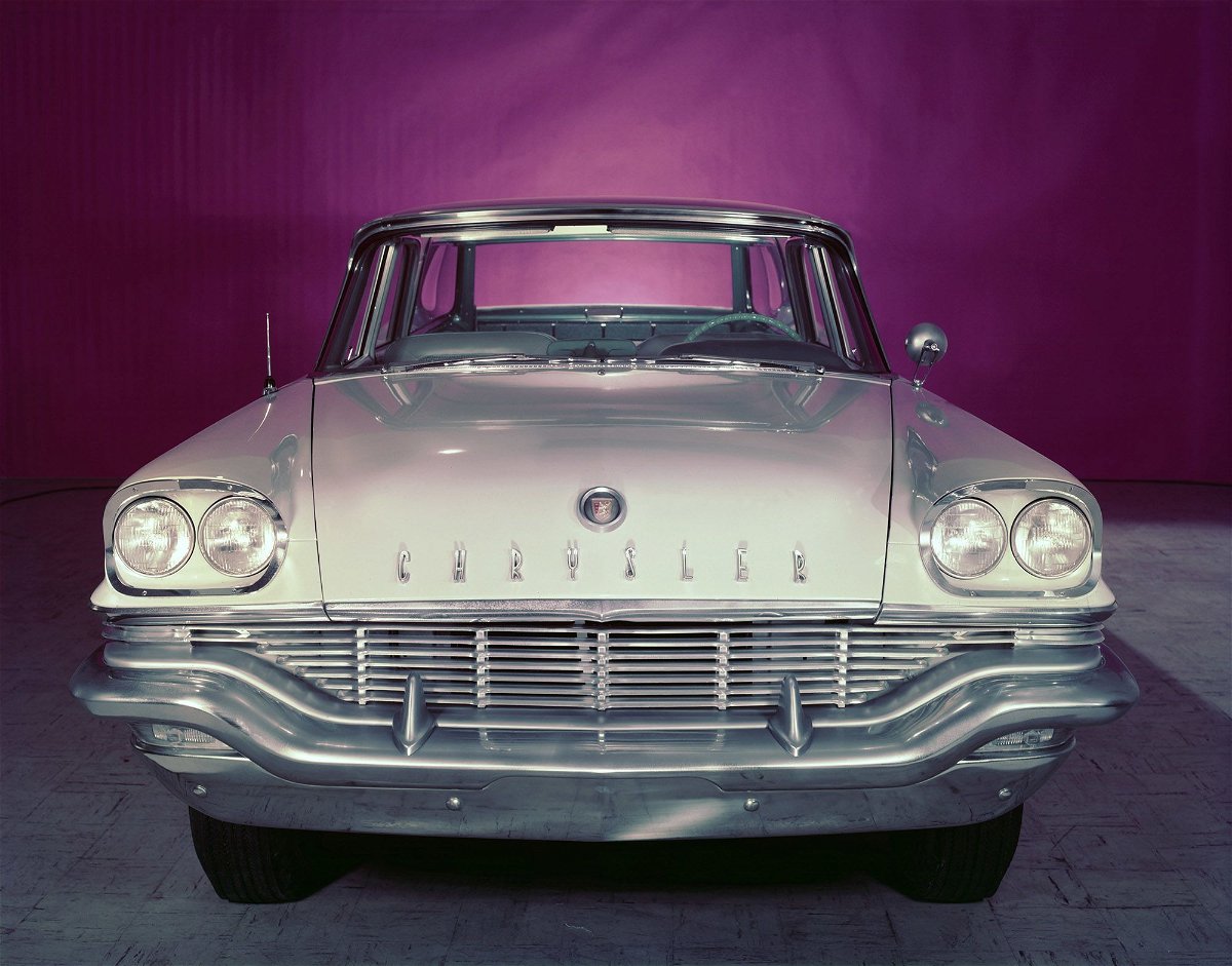 <i>Courtesy Stellantis via CNN Newsource</i><br/>Cars like this 1957 Chrysler New Yorker marked chrome's high point in American auto design.