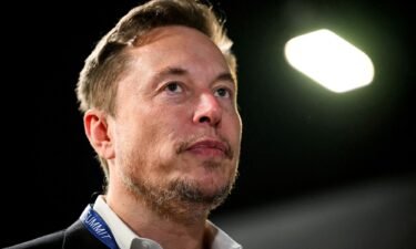 Tesla CEO Elon Musk attends the AI Safety Summit at Bletchley Park in Bletchley