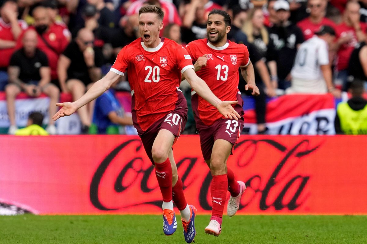 <i>Darko Vojinovic/AP via CNN Newsource</i><br/>Switzerland earned three vital points against Hungary at Euro 2024.
