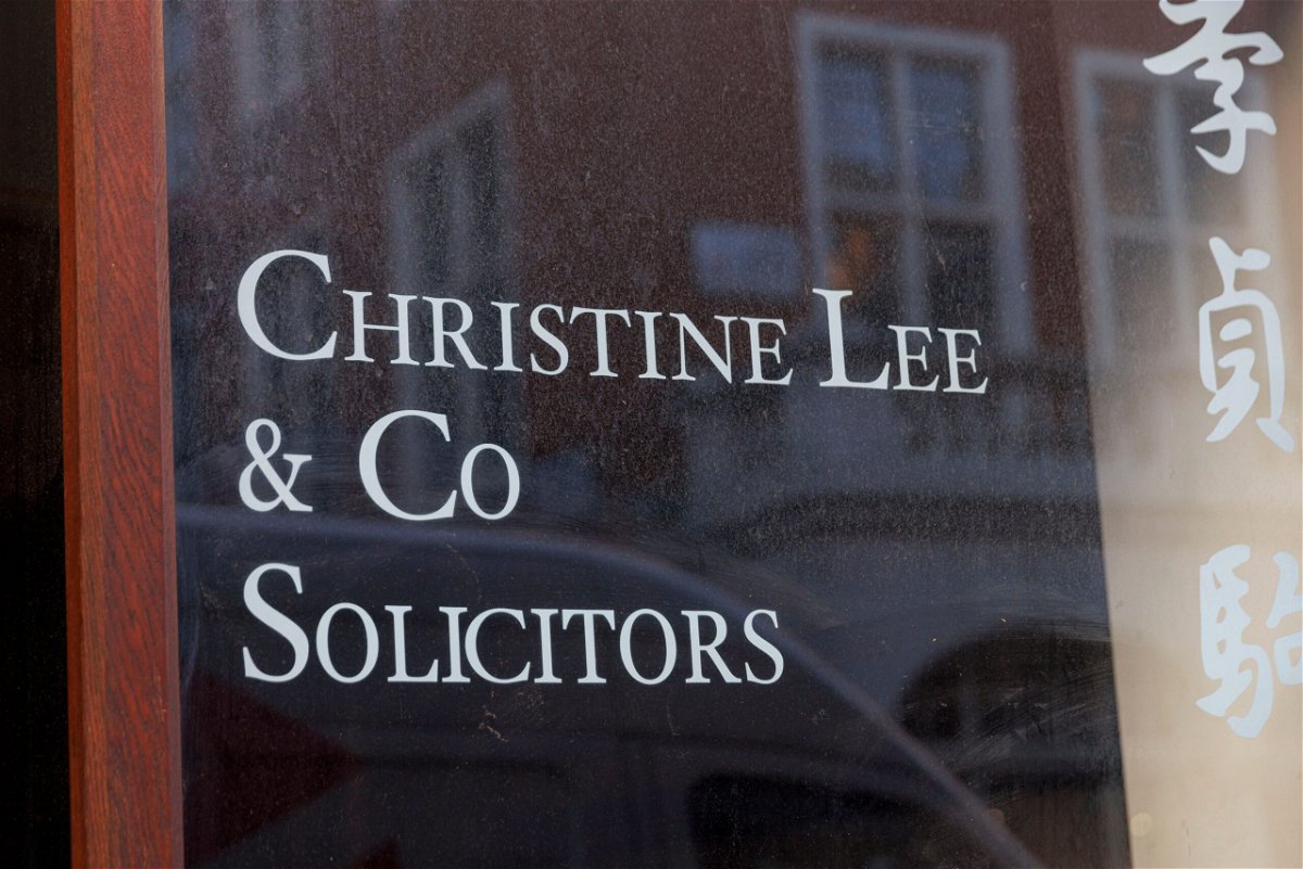 <i>Rob Pinney/Getty Images Europe/Getty Images via CNN Newsource</i><br/>The Christine Lee & So Solicitors office on Wardour Street
