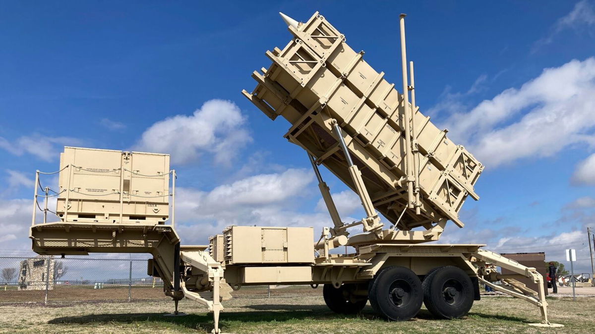 <i>Sean Murphy/AP via CNN Newsource</i><br/>A Patriot missile mobile launcher is displayed outside the Fort Sill Army Post near Lawton