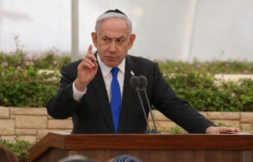 Netanyahu attends the state memorial ceremony for the Altalena martyrs in Givatayim