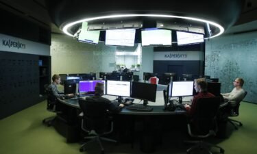 Employees of Russia's Kaspersky Lab work at the company's office in Moscow