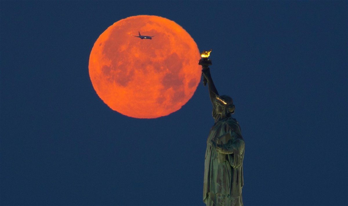 <i>Gary Hershorn/Corbis News/Getty Images via CNN Newsource</i><br/>Nicknamed the strawberry moon