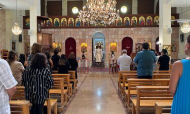 Sunday mass at the Maronite Church in the town of Marjayoun
