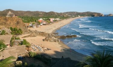 Zipolite Beach in Mexico is tolerant of nude sunbathing.