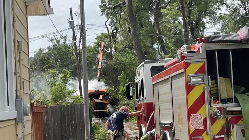 <i>KETV via CNN Newsource</i><br/>Omaha firefighters rescued a man stuck in a cherry picker after a hydraulic failure sparked a fire Thursday afternoon.