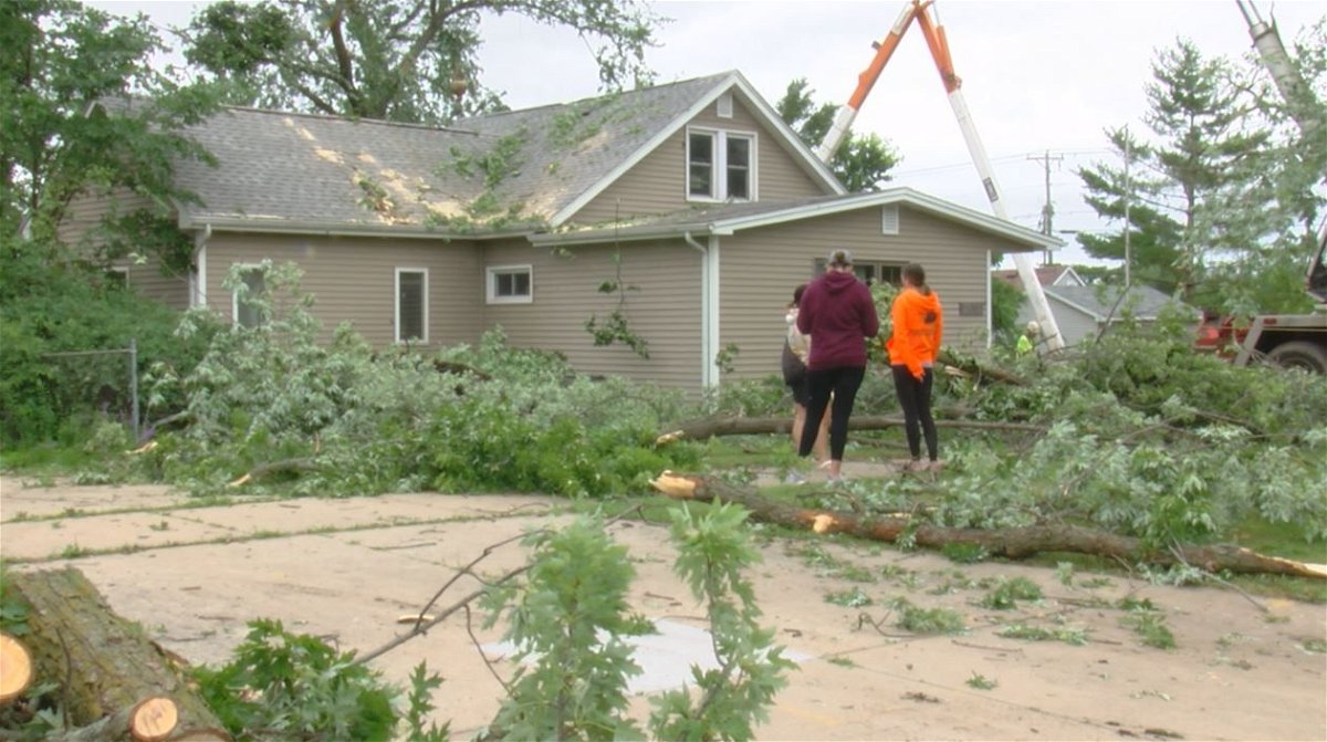 <i>WKOW via CNN Newsource</i><br/>Residents of Janesville are grappling with the aftermath of an EF2 tornado that tore through the city on Saturday