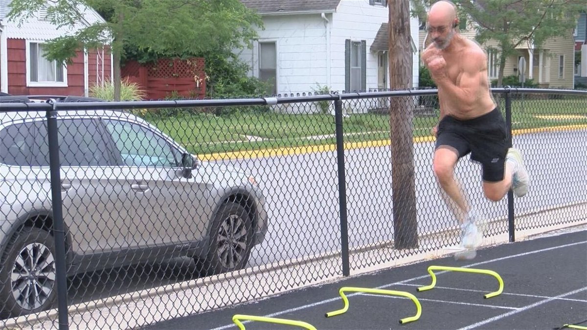 <i>WLFI via CNN Newsource</i><br/>Michael Montes is training to compete in the National Senior Olympics in 2025.