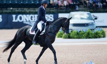 U.S. Olympic rider Boyd Martin rides Kyra over hurdles Sunday during the stadium jumping round at the Red Hills Horse Trials 2019.