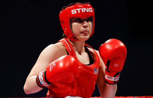 Alyssa Mendoza in the boxing ring