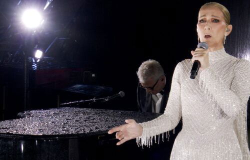 Global superstar Celine Dion performs during Opening Ceremony at 2024 Paris Olympics