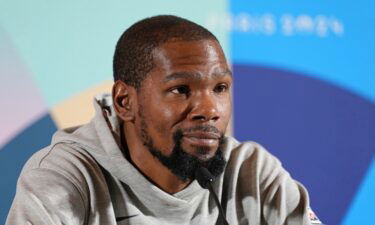 Kevin Durant at a pre-Olympics press conference