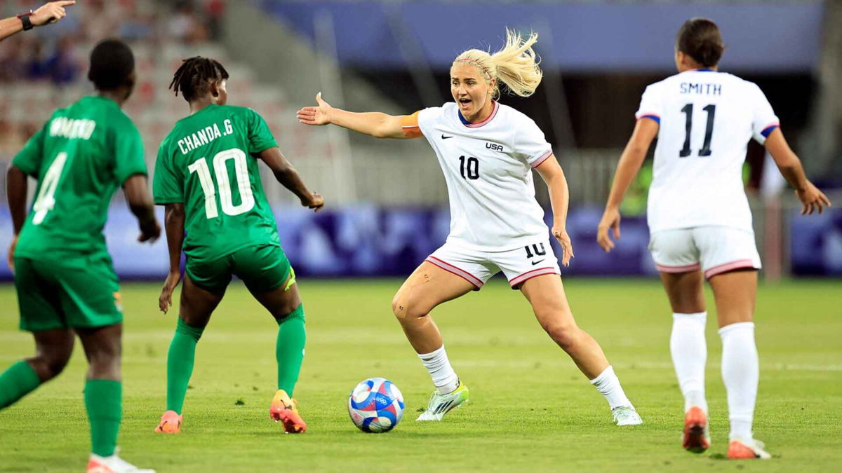 USWNT vs. Zambia in women's soccer