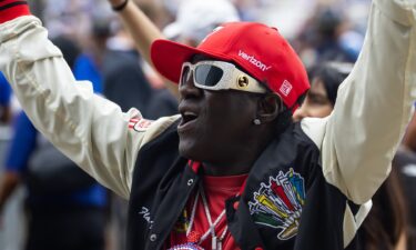 Flavor Flav prior to the Indycar Series Indianapolis 500 at Indianapolis Motor Speedway.