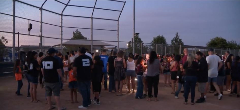 <i>KCAL via CNN Newsource</i><br/>A deep sense of loss coursed through a Menifee community as many stood by candlelight and remembered three young softball players and their mother killed while returning from vacation.