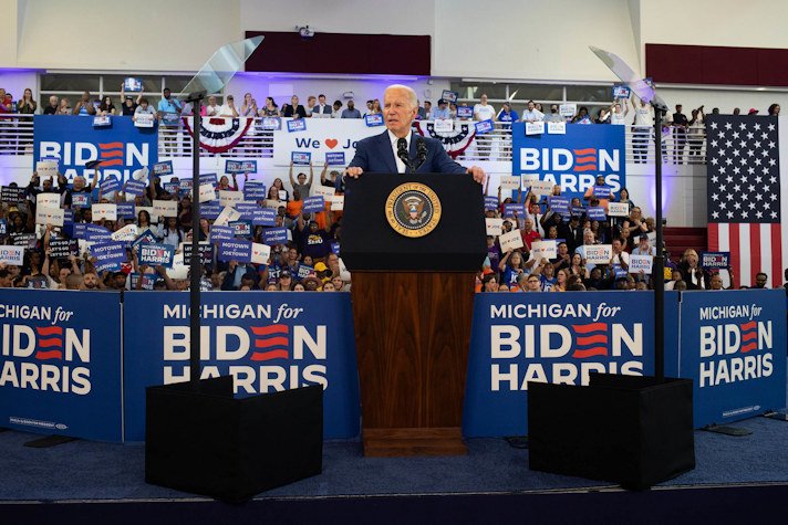 There has been a push among some Biden allies to kick off the formal nomination of President Joe Biden, pictured during a campaign event in Detroit, Michigan on July 12.