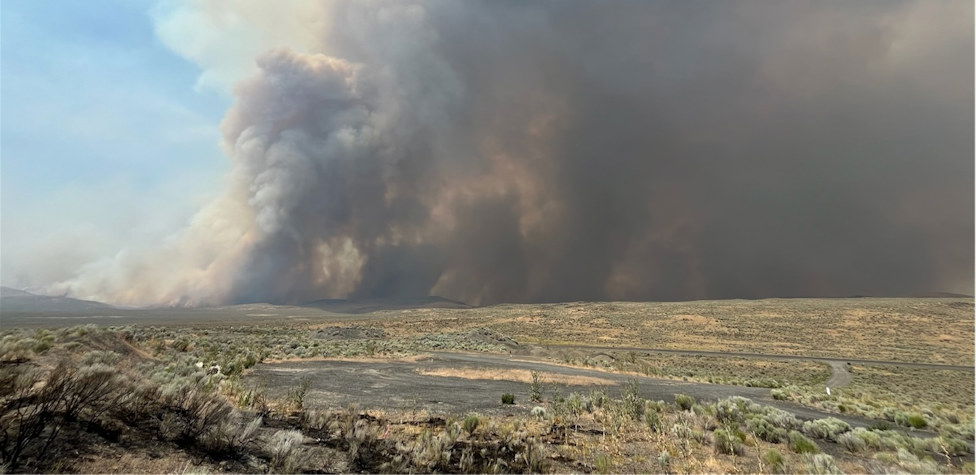 Cow Valley Fire in Malheur County grew rapidly after first report Thursday amid more hot, windy conditions