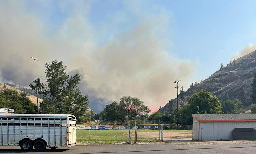 The Gwen Fire, one of several lightning-sparked blazes ravaging parts of Idaho