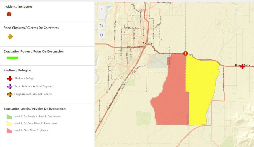 McCaffery Fire evacuation map 7-7-1