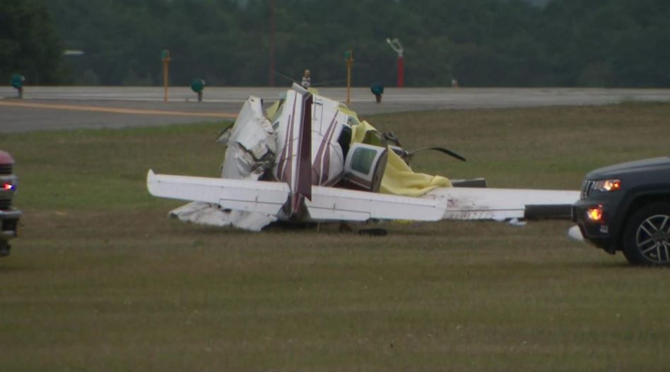 <i>WCBS via CNN Newsource</i><br/>A Single-engine Beachcraft Bonanza A36 crashed on July 22 at MacArthur Airport on Long Island