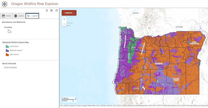 New draft Oregon wildfire risk map